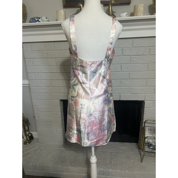 Vintage Womens Sante Classics Floral Silky Slip Dress S Coquette Bows Girly - Picture 4 of 5